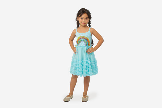 Blue Lagoon Rainbow Soutache Dress