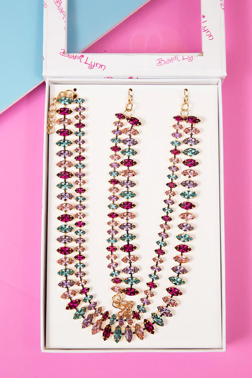 Gem Bracelet & Necklace Set