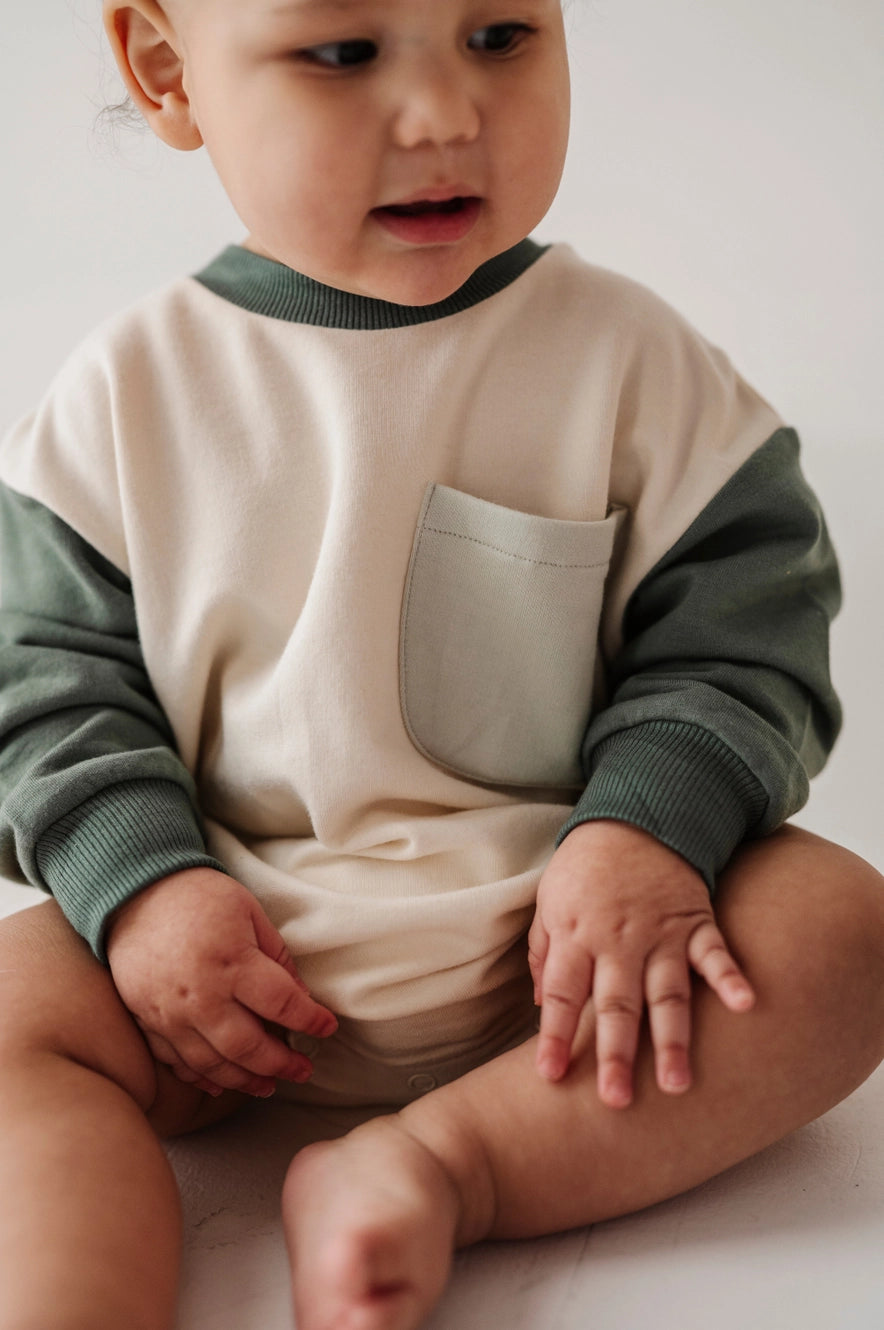 Pine Colorblock Romper