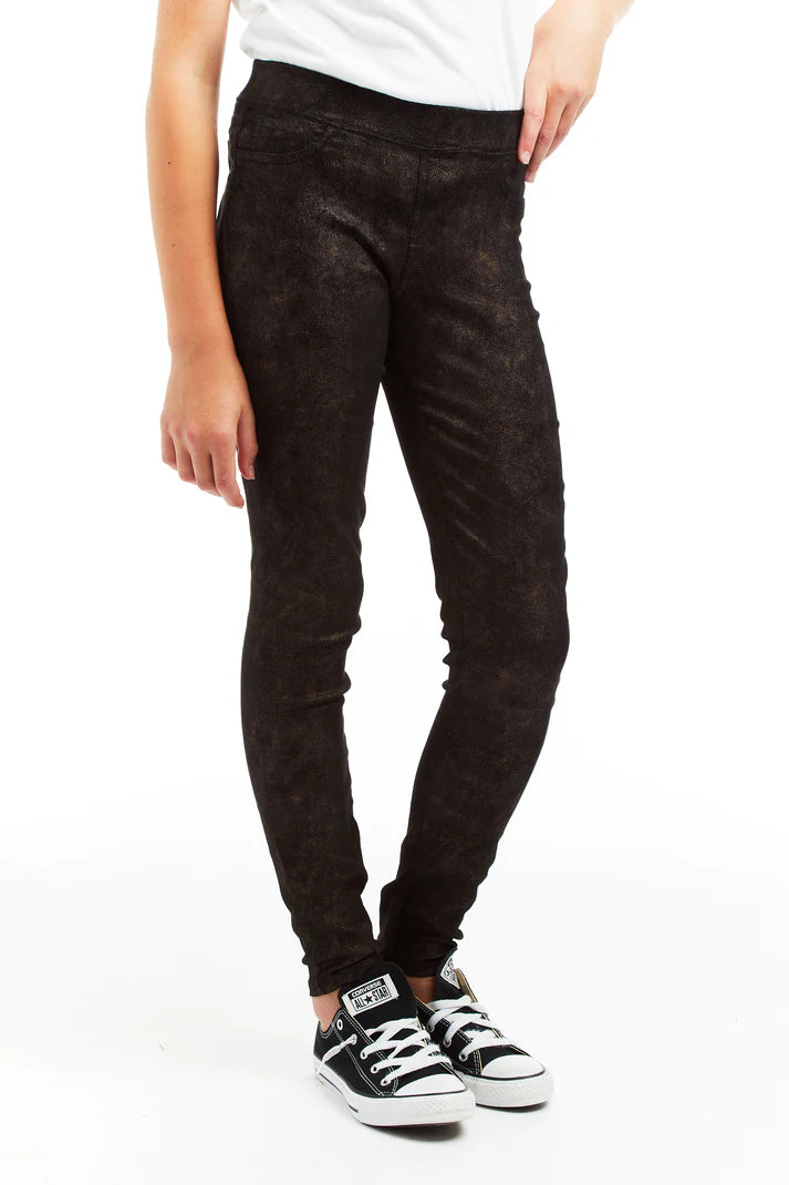 Black Vintage Suede Skinny