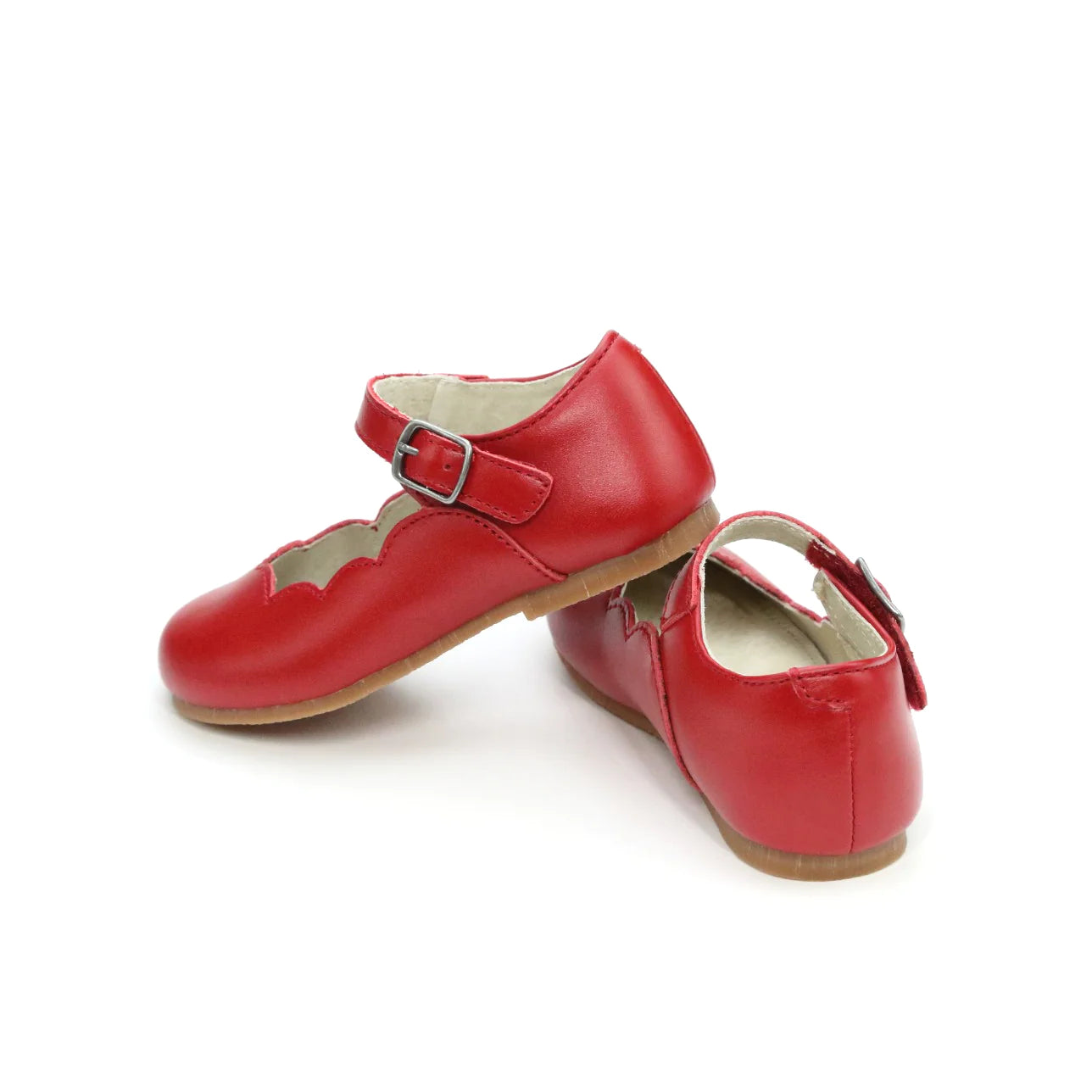 Red Sonia Scalloped Flat