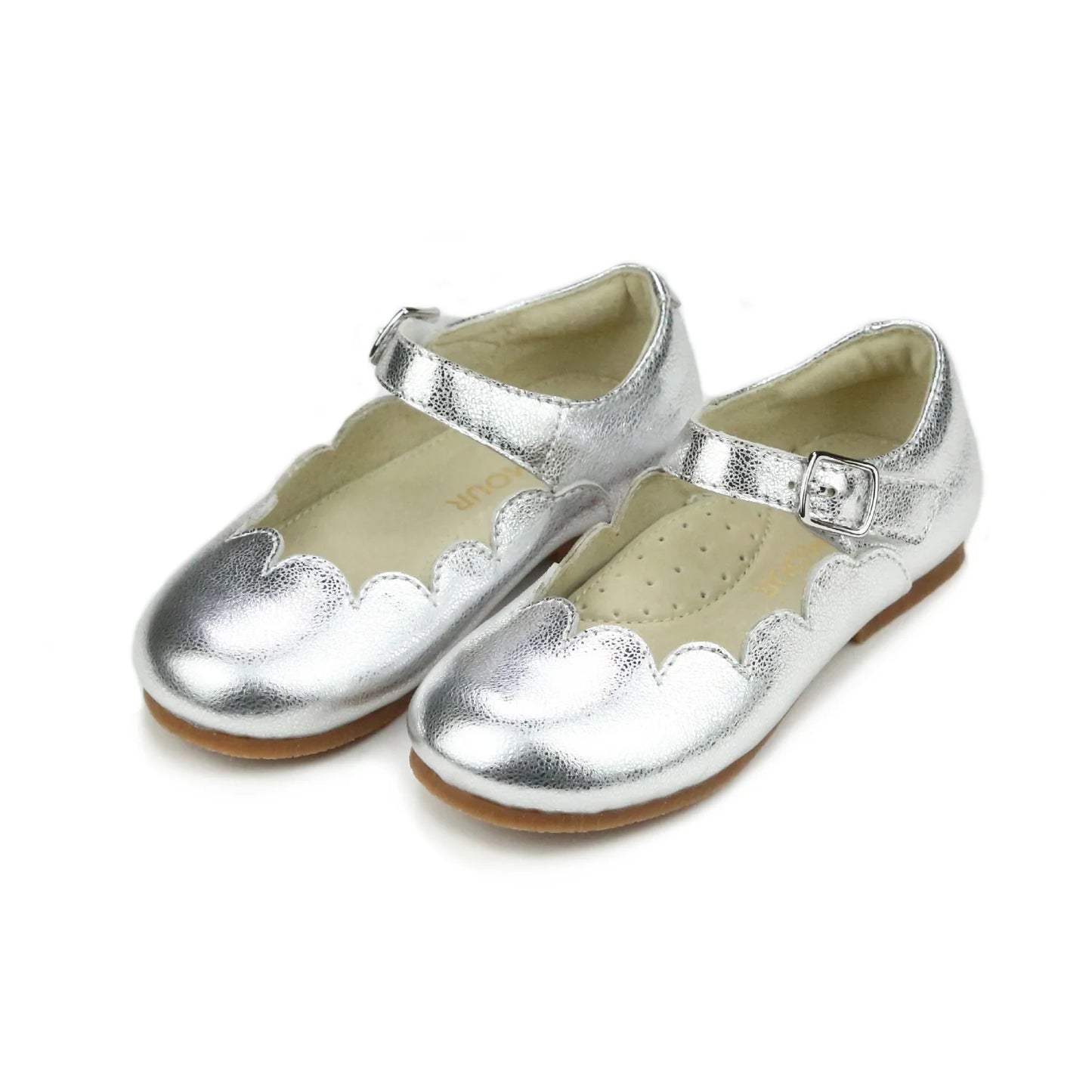 Silver Sonia Scalloped Flat