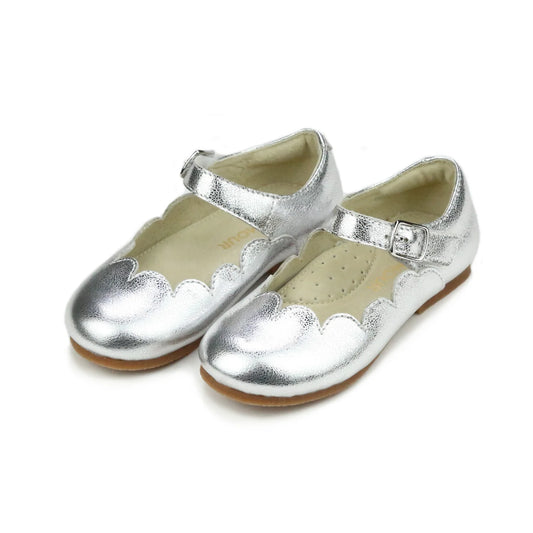 Silver Sonia Scalloped Flat