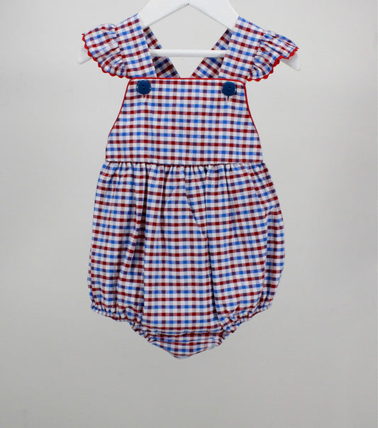 Blue & Red Plaid Bubble