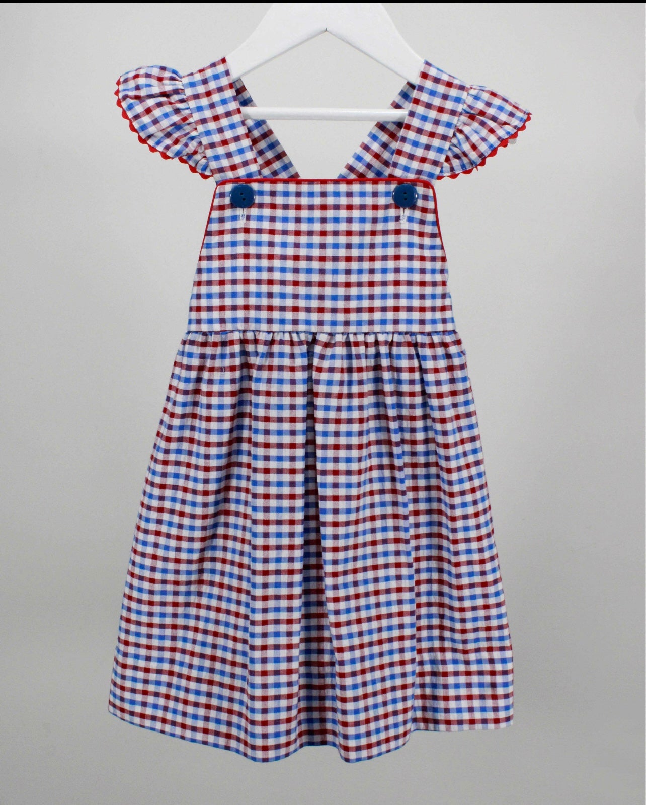 Blue & Red Plaid Dress