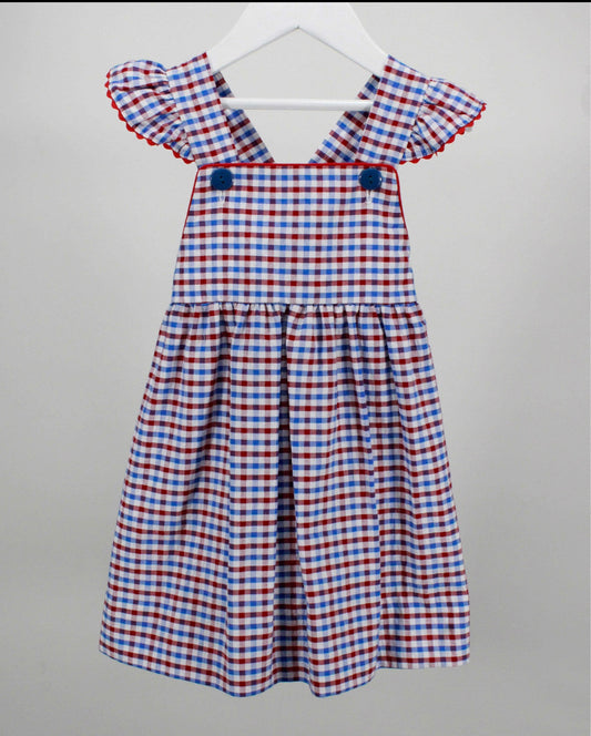 Blue & Red Plaid Dress