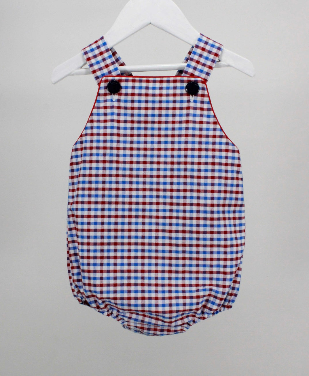 Blue & Red Plaid Boy Bubble
