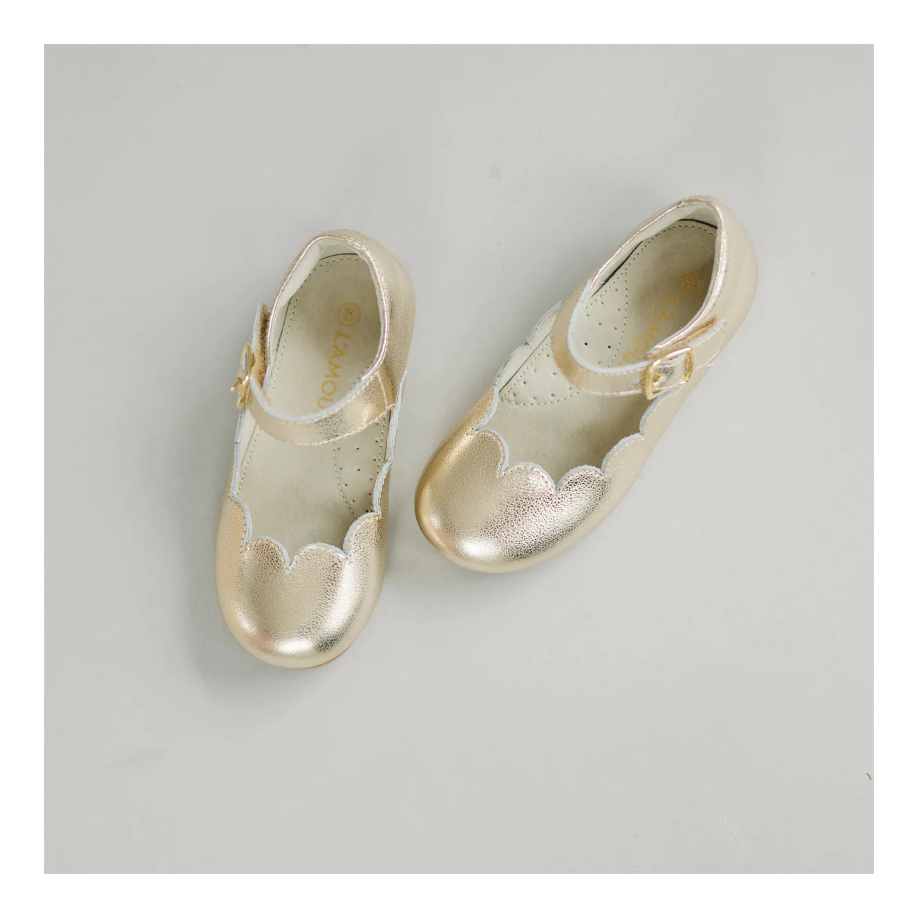 Gold Sonia Scalloped Flat