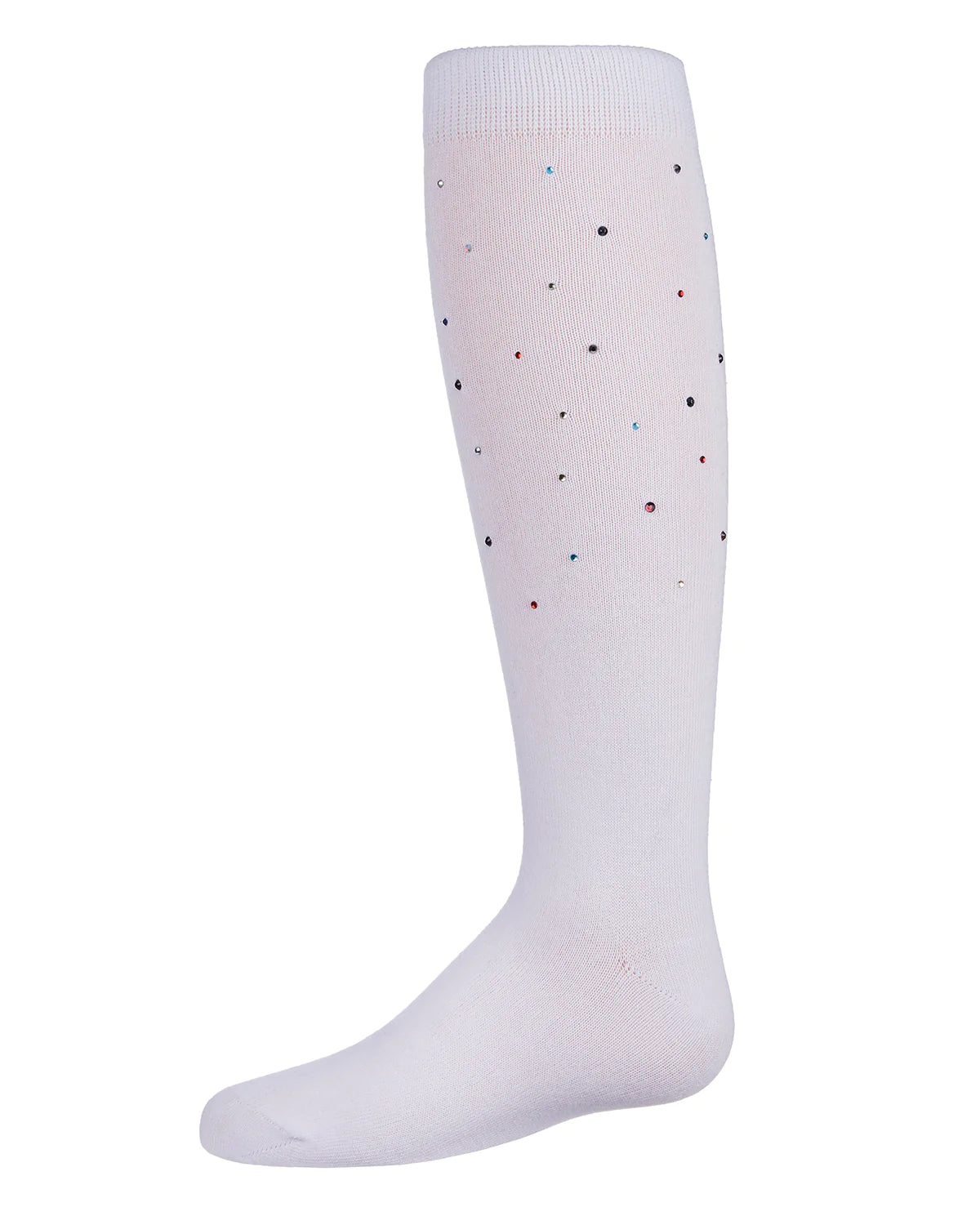 White Rainbow Stone Knee Sock