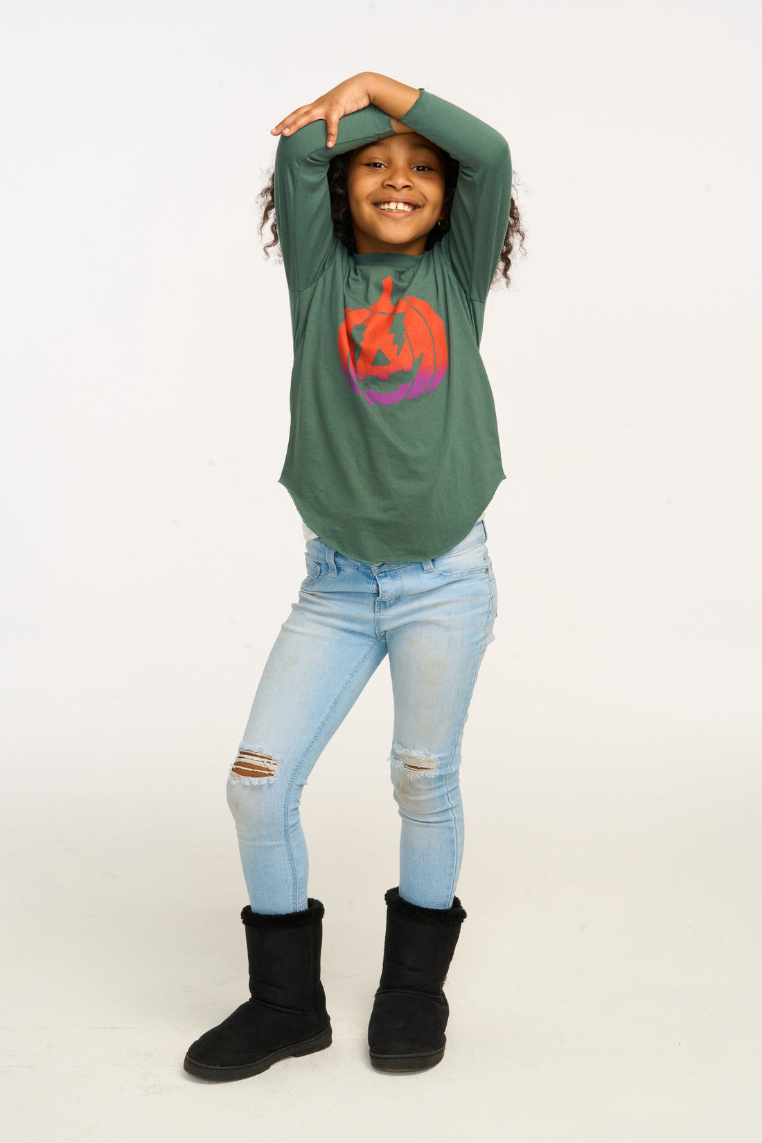 Ombré Pumpkin Long Sleeve Shirt