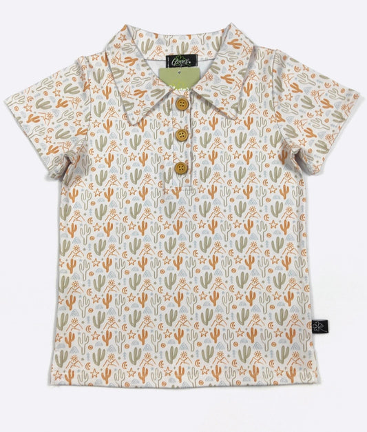 Cactus Cove Boy Collar Shirt