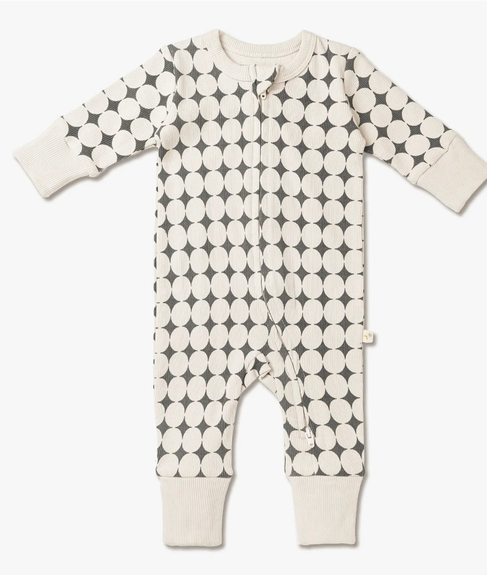 Grey Dot Romper