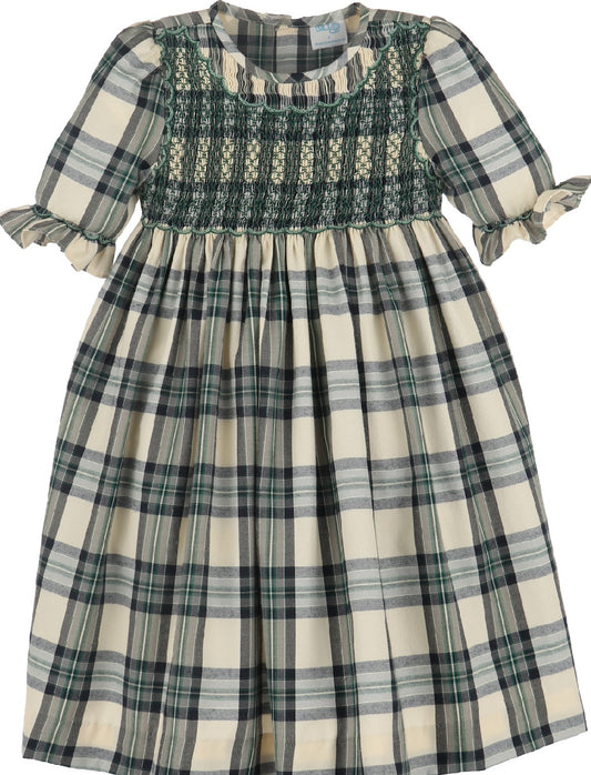Tea Time Smocked Plaid Dress
