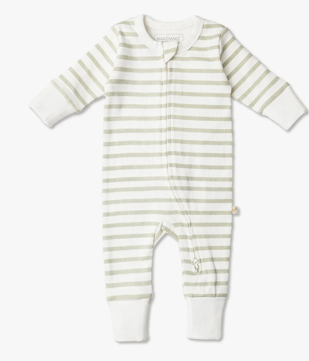 Green Striped Romper