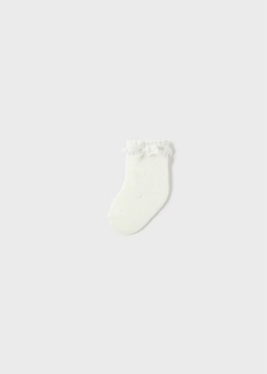 White Infant Ruffle Socks