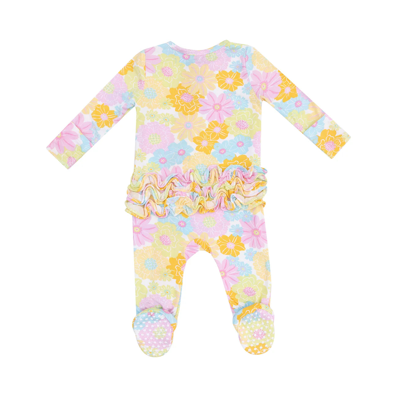 Sunny Dahlias Ruffle Footie