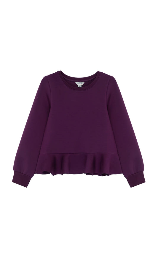 Purple Peplum Scuba