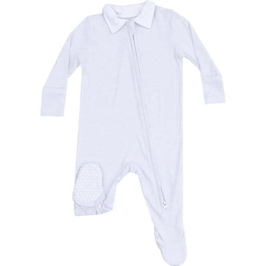 Blue Classic Stripe Polo Footie