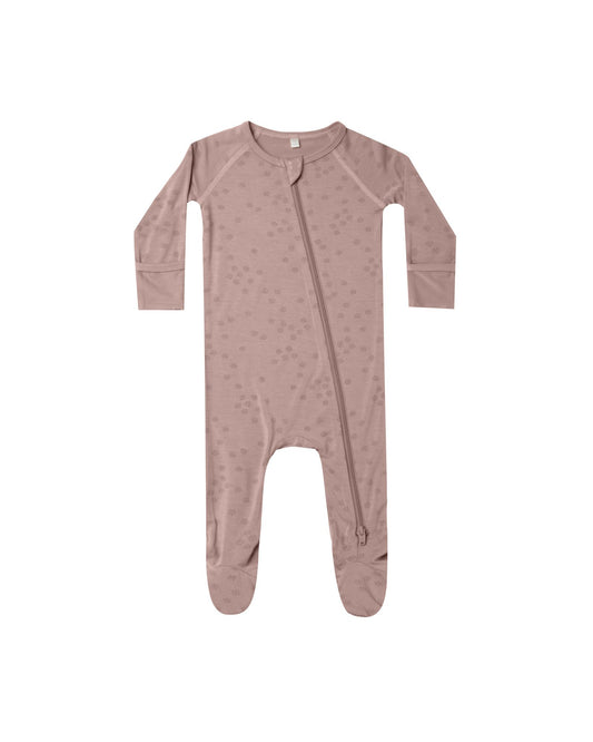 Mauve Bloom Bamboo Footie