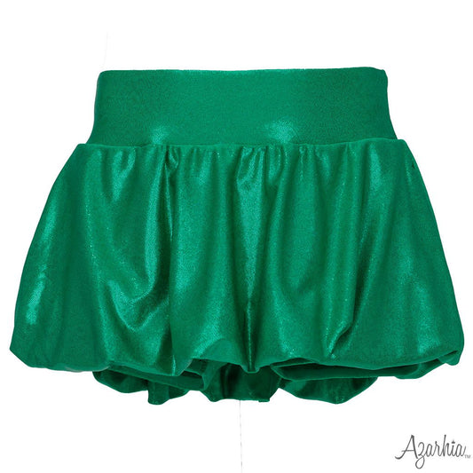 Green Shimmer Bubble Skort