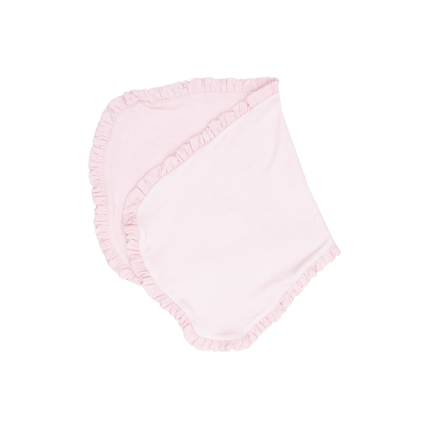 Pink Stripe Ruffle Burp Cloth