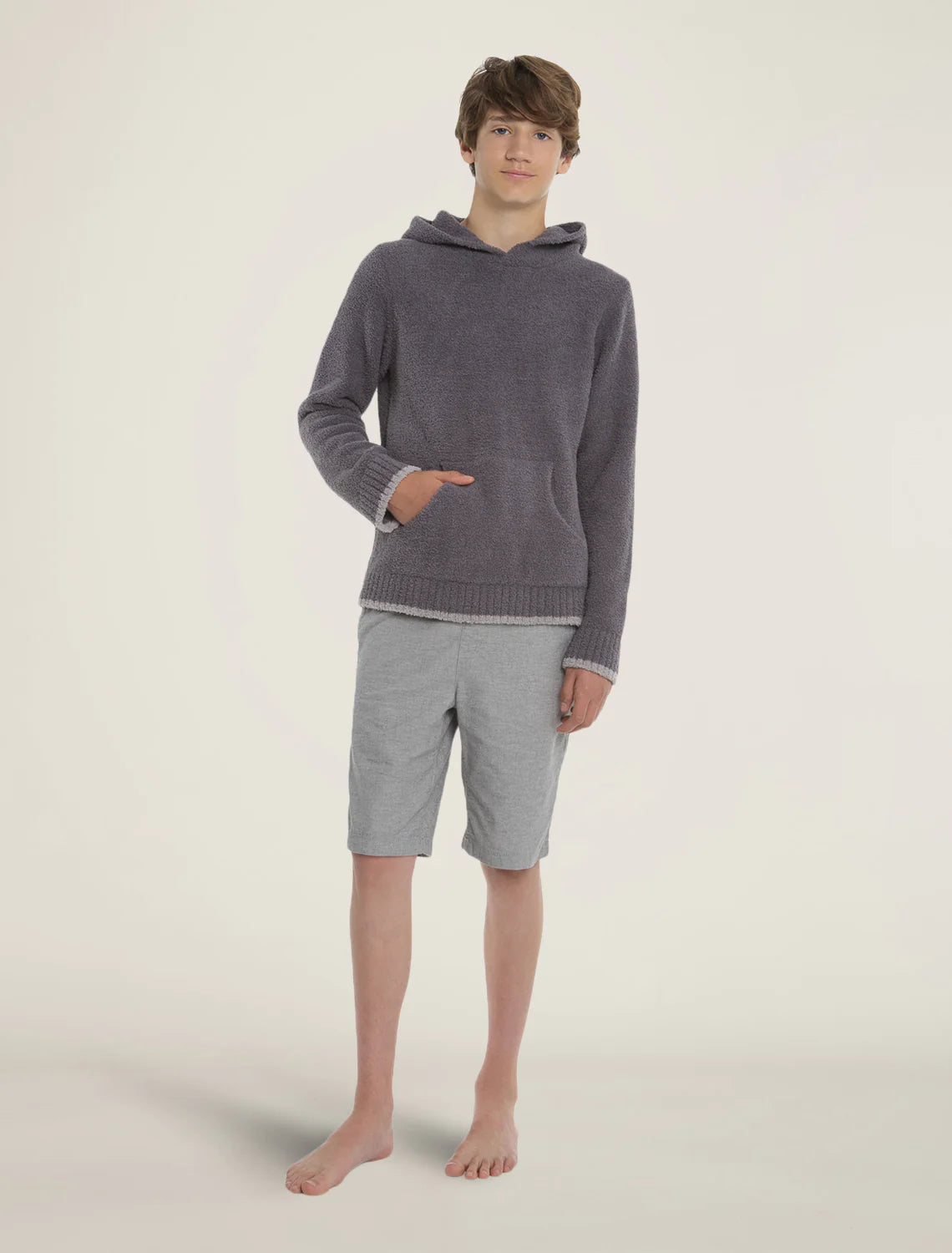 Barefoot Dreams Pullover Hoodie- Ash
