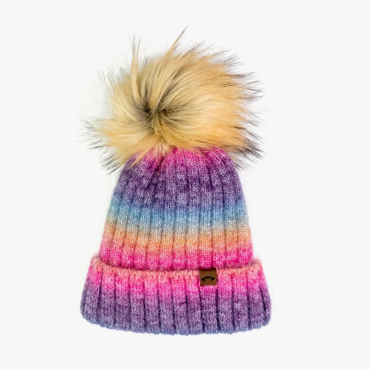 Magenta Fur Beanie