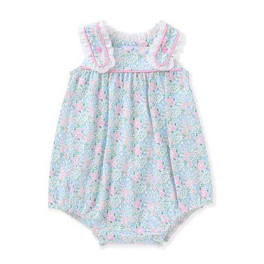 Ditsy Floral Eyelet Trim Bubble