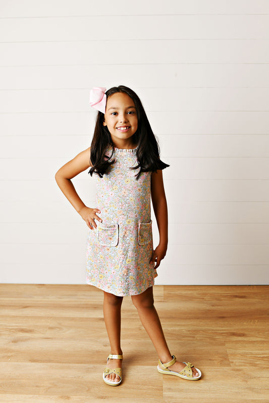 Spring Floral Pocket Dress