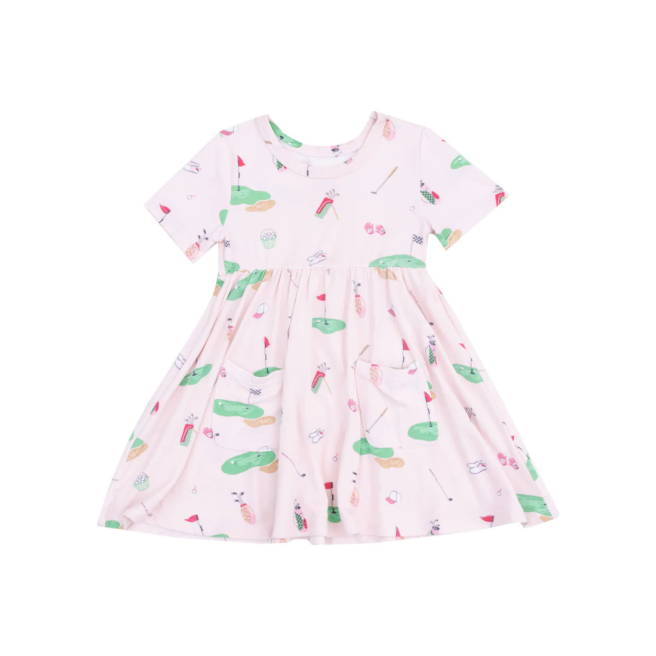 Pink Golf Things Twirl Dress