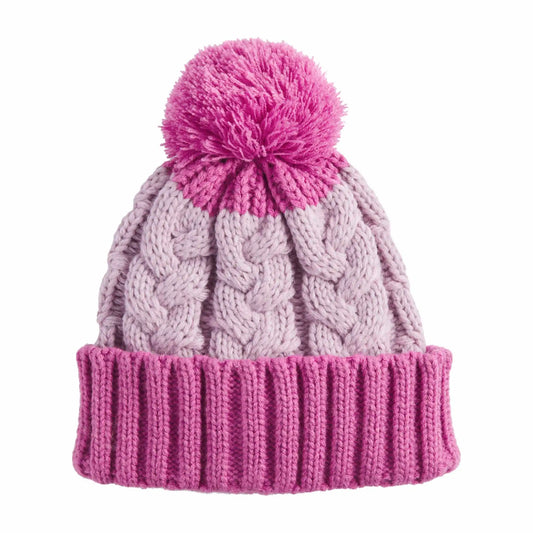 Pink Color Block Beanie