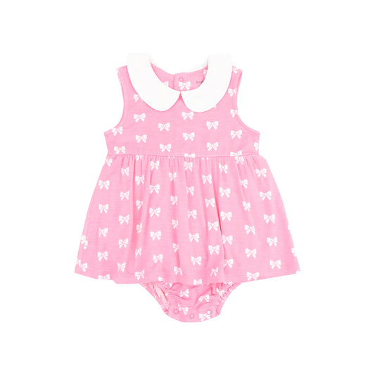 Pink Bows Collar Bodysuit Twirl