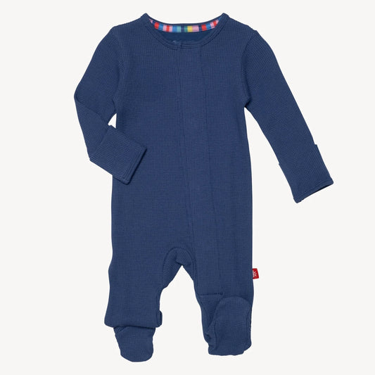 Symphony Blue Waffle Footie