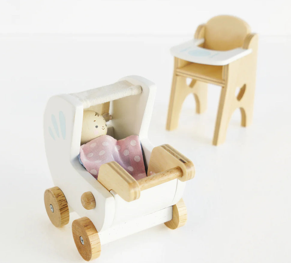 Wooden Doll Nursery Set