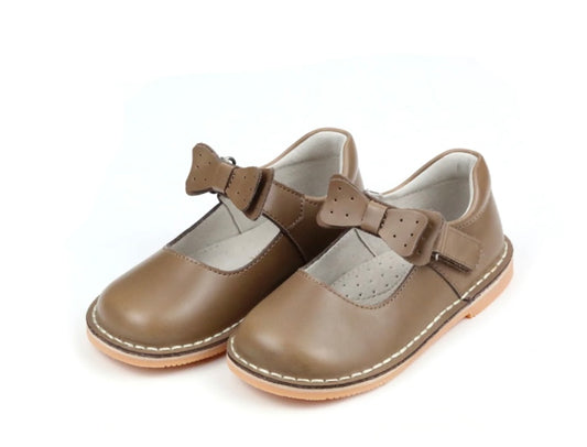 Mocha Iris Bow Strap Mary Jane