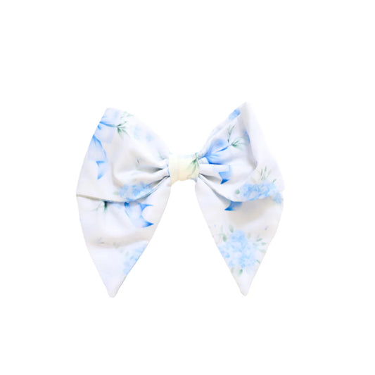 Blue Bow Print Classic Bow