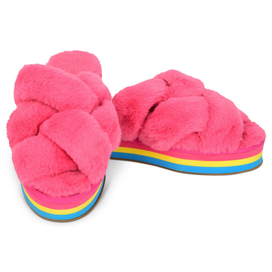 Furry Platform Slipper