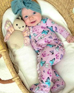 Julia Ruffled Zippered Footie