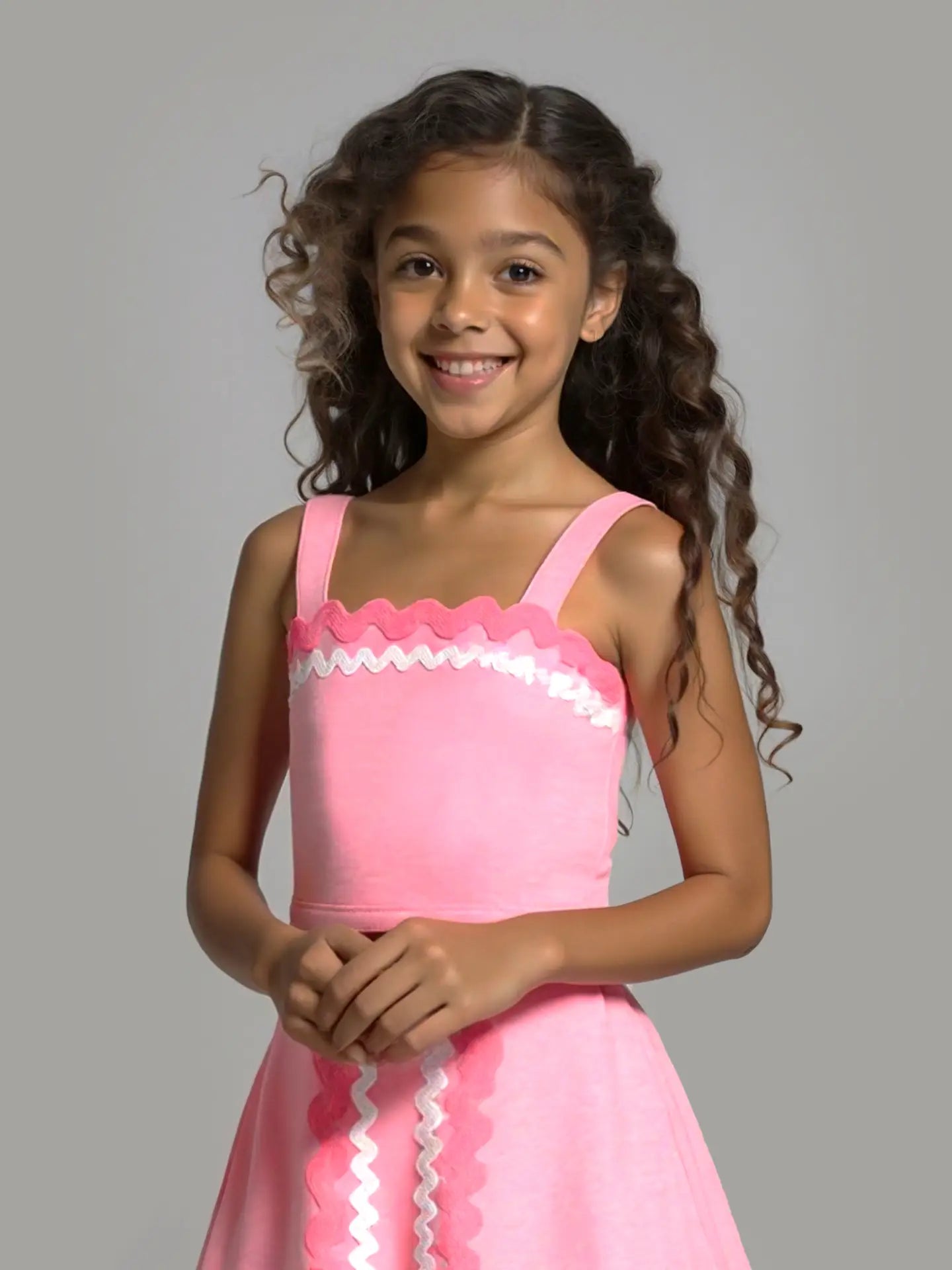 Pink Ric Rack Trimmed Skort Set