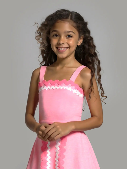 Pink Ric Rack Trimmed Skort Set