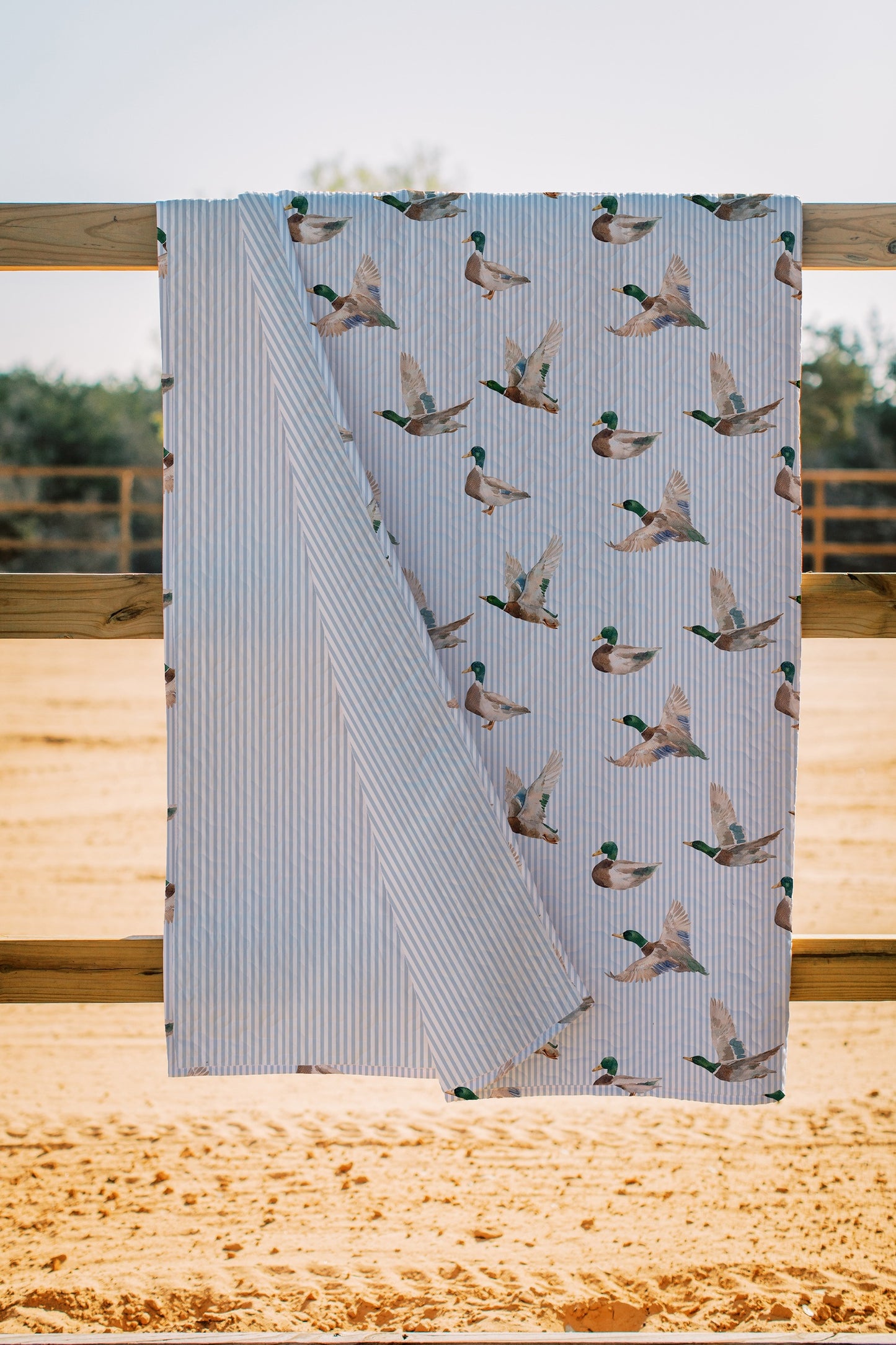 Mallard Ducks Baby Blue Blanket