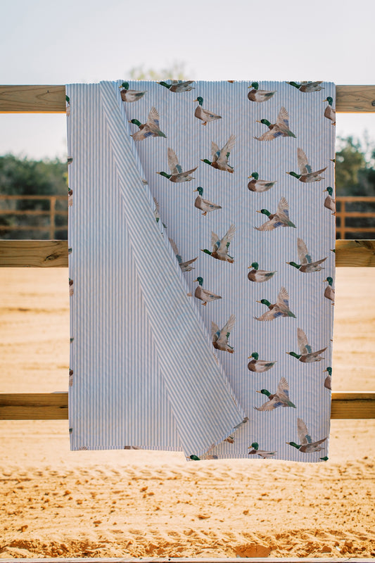 Mallard Ducks Baby Blue Blanket