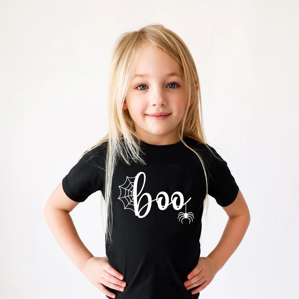 Black Boo Tee w Spider