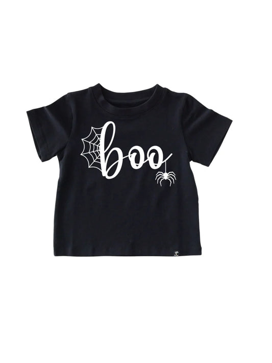 Black Boo Tee w Spider