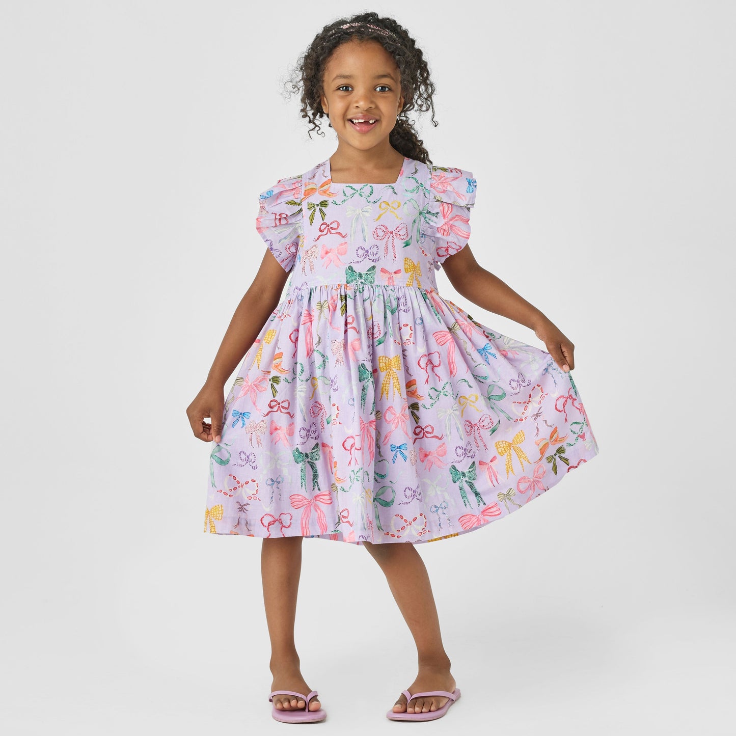 Lavender Watercolor Bows Dress