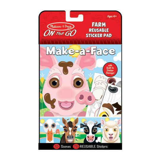 Make-a-face Farm Reusable Sticker Pad
