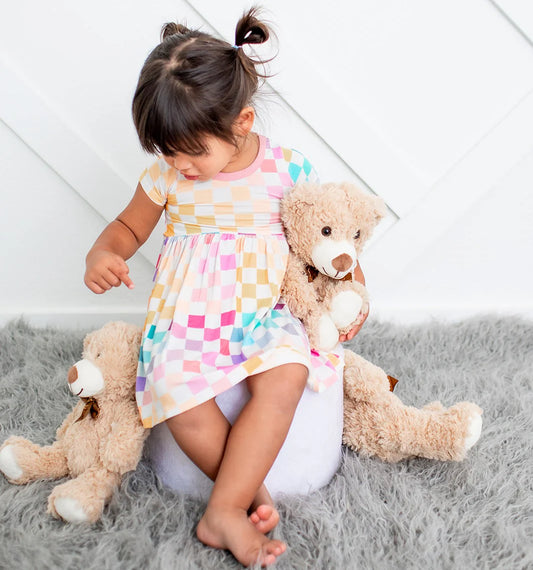 Easter Checks Print Dress