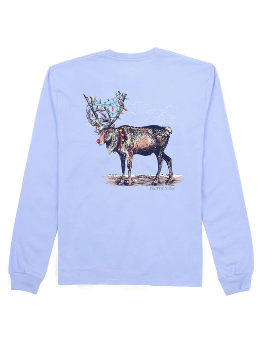 Light Blue Reindeer LS