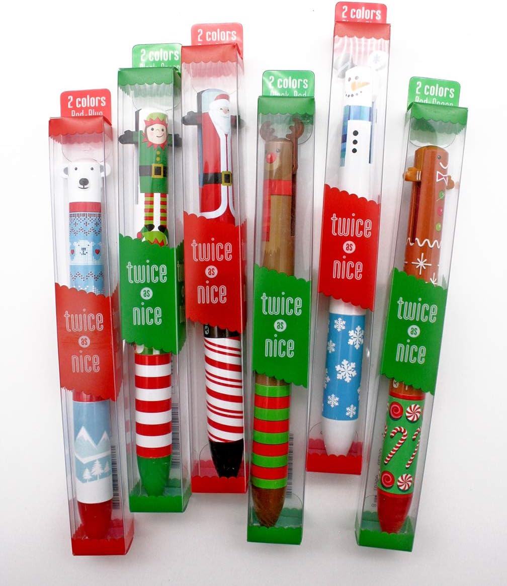 Twice As Nice Holiday 2 Color Click Pens