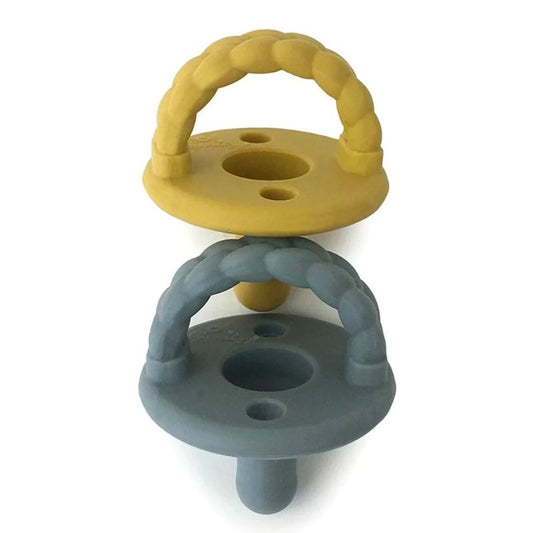Soother Pacifier Mustard/Grey Set